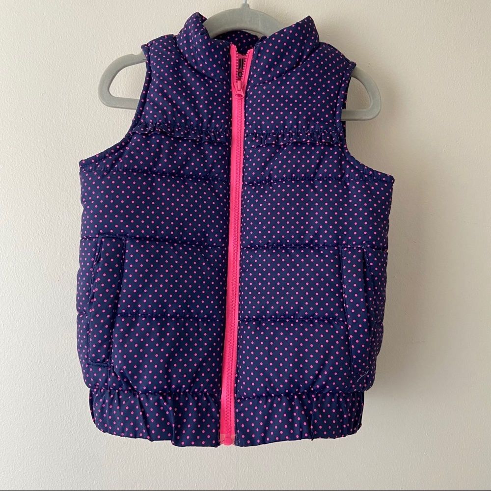 Girls Oshkosh purple/pink puffer vest Preowned 3T - Picture 1 of 4